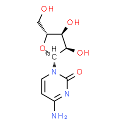 ChemSpider 2D Image | (1'-~13~C)Cytidine | C813CH13N3O5