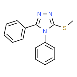 ChemSpider 2D Image | 3-(methylthio)-4,5-diphenyl-4H-1,2,4-triazole | C15H13N3S