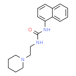 ChemSpider 2D Image | 1-(1-Naphthyl)-3-[2-(1-piperidinyl)ethyl]urea | C18H23N3O
