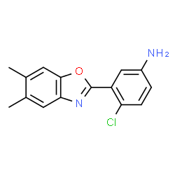 ChemSpider 2D Image | 4-Chloro-3-(5,6-dimethyl-1,3-benzoxazol-2-yl)aniline | C15H13ClN2O