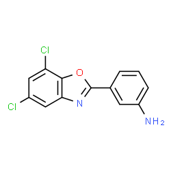 ChemSpider 2D Image | 3-(5,7-Dichloro-2-benzoxazolyl)benzenamine | C13H8Cl2N2O