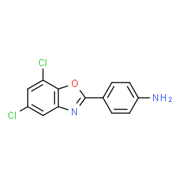 ChemSpider 2D Image | 4-(5,7-Dichloro-1,3-benzoxazol-2-yl)aniline | C13H8Cl2N2O