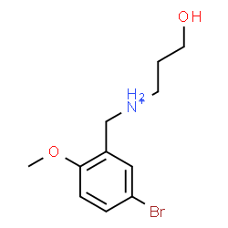 ChemSpider 2D Image | N-(5-Bromo-2-methoxybenzyl)-3-hydroxy-1-propanaminium | C11H17BrNO2