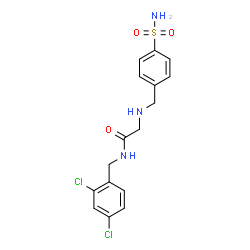 ChemSpider 2D Image | N-(2,4-Dichlorobenzyl)-N~2~-(4-sulfamoylbenzyl)glycinamide | C16H17Cl2N3O3S