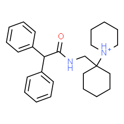 ChemSpider 2D Image | 1-(1-{[(Diphenylacetyl)amino]methyl}cyclohexyl)piperidinium | C26H35N2O