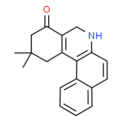 ChemSpider 2D Image | 2,2-Dimethyl-2,3,5,6-tetrahydrobenzo[a]phenanthridin-4(1H)-one | C19H19NO