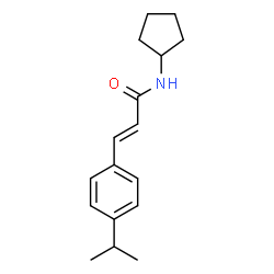 ChemSpider 2D Image | (2E)-N-Cyclopentyl-3-(4-isopropylphenyl)acrylamide | C17H23NO