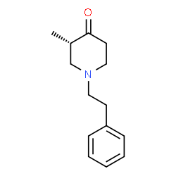 ChemSpider 2D Image | (3S)-3-Methyl-1-(2-phenylethyl)-4-piperidinone | C14H19NO