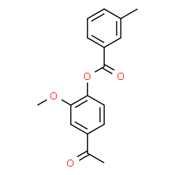 ChemSpider 2D Image | 4-Acetyl-2-methoxyphenyl 3-methylbenzoate | C17H16O4