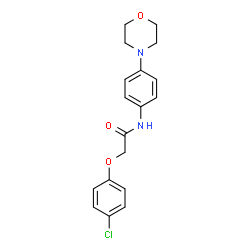 ChemSpider 2D Image | 2-(4-Chlorophenoxy)-N-[4-(4-morpholinyl)phenyl]acetamide | C18H19ClN2O3