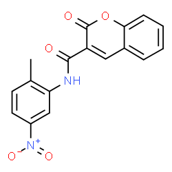 ChemSpider 2D Image | N-(2-Methyl-5-nitrophenyl)-2-oxo-2H-chromene-3-carboxamide | C17H12N2O5