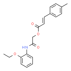 ChemSpider 2D Image | 2-[(2-Ethoxyphenyl)amino]-2-oxoethyl (2E)-3-(4-methylphenyl)acrylate | C20H21NO4