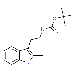 ChemSpider 2D Image | tert-Butyl (2-(2-methyl-1H-indol-3-yl)ethyl)carbamate | C16H22N2O2