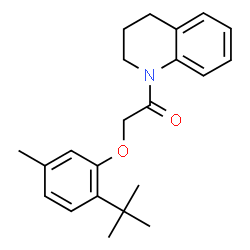 ChemSpider 2D Image | 2-(2-tert-Butyl-5-methylphenoxy)-1-(3,4-dihydroquinolin-1(2H)-yl)ethanone | C22H27NO2