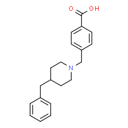 ChemSpider 2D Image | 4-[(4-Benzyl-1-piperidinyl)methyl]benzoic acid | C20H23NO2