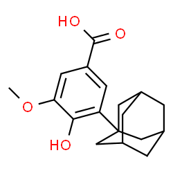 ChemSpider 2D Image | 3-(Adamantan-1-yl)-4-hydroxy-5-methoxybenzoic acid | C18H22O4