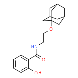ChemSpider 2D Image | N-[2-(Adamantan-1-yloxy)ethyl]-2-hydroxybenzamide | C19H25NO3