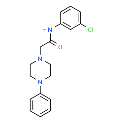 ChemSpider 2D Image | N-(3-Chlorophenyl)-4-phenyl-1-piperazineacetamide | C18H20ClN3O