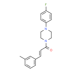 ChemSpider 2D Image | (2E)-1-[4-(4-Fluorophenyl)-1-piperazinyl]-3-(3-methylphenyl)-2-propen-1-one | C20H21FN2O