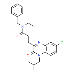 ChemSpider 2D Image | N-Benzyl-3-(7-chloro-4-isobutyl-3-oxo-3,4-dihydro-2-quinoxalinyl)-N-ethylpropanamide | C24H28ClN3O2