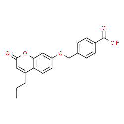 ChemSpider 2D Image | 4-{[(2-Oxo-4-propyl-2H-chromen-7-yl)oxy]methyl}benzoic acid | C20H18O5