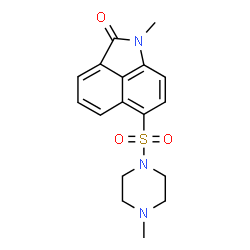 ChemSpider 2D Image | 1-Methyl-6-[(4-methyl-1-piperazinyl)sulfonyl]benzo[cd]indol-2(1H)-one | C17H19N3O3S