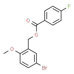 ChemSpider 2D Image | 5-Bromo-2-methoxybenzyl 4-fluorobenzoate | C15H12BrFO3