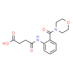 ChemSpider 2D Image | 4-{[2-(4-Morpholinylcarbonyl)phenyl]amino}-4-oxobutanoic acid | C15H18N2O5