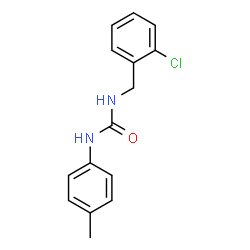 ChemSpider 2D Image | 1-(2-Chlorobenzyl)-3-(4-methylphenyl)urea | C15H15ClN2O