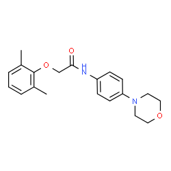 ChemSpider 2D Image | 2-(2,6-Dimethylphenoxy)-N-[4-(4-morpholinyl)phenyl]acetamide | C20H24N2O3