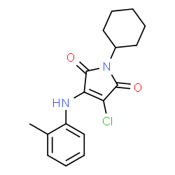 ChemSpider 2D Image | 3-Chloro-1-cyclohexyl-4-o-tolylamino-pyrrole-2,5-dione | C17H19ClN2O2