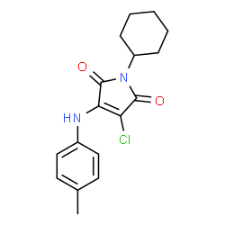 ChemSpider 2D Image | 3-Chloro-1-cyclohexyl-4-p-tolylamino-pyrrole-2,5-dione | C17H19ClN2O2