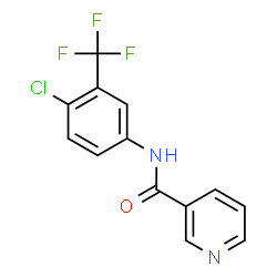 ChemSpider 2D Image | N-[4-Chloro-3-(trifluoromethyl)phenyl]nicotinamide | C13H8ClF3N2O