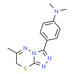 ChemSpider 2D Image | N,N-Dimethyl-4-(6-methyl-7H-[1,2,4]triazolo[3,4-b][1,3,4]thiadiazin-3-yl)aniline | C13H15N5S