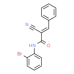 ChemSpider 2D Image | (2E)-N-(2-Bromophenyl)-2-cyano-3-phenylacrylamide | C16H11BrN2O