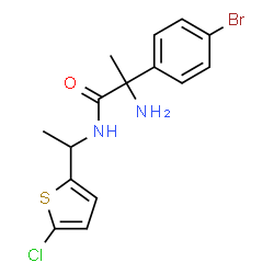 ChemSpider 2D Image | 2-(4-Bromophenyl)-N-[1-(5-chloro-2-thienyl)ethyl]alaninamide | C15H16BrClN2OS