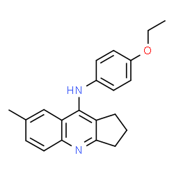 ChemSpider 2D Image | N-(4-Ethoxyphenyl)-7-methyl-2,3-dihydro-1H-cyclopenta[b]quinolin-9-amine | C21H22N2O