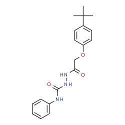 ChemSpider 2D Image | 2-{[4-(2-Methyl-2-propanyl)phenoxy]acetyl}-N-phenylhydrazinecarboxamide | C19H23N3O3