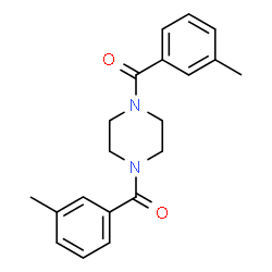 ChemSpider 2D Image | 1,4-bis(3-methylbenzoyl)piperazine | C20H22N2O2
