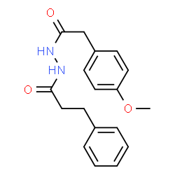 ChemSpider 2D Image | N'-[(4-Methoxyphenyl)acetyl]-3-phenylpropanehydrazide | C18H20N2O3