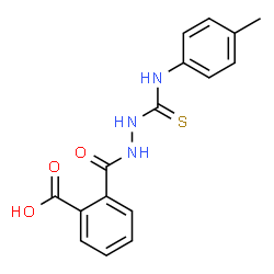 ChemSpider 2D Image | 2-({[(4-METHYLPHENYL)CARBAMOTHIOYL]AMINO}CARBAMOYL)BENZOIC ACID | C16H15N3O3S