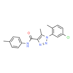 ChemSpider 2D Image | 1-(5-Chloro-2-methylphenyl)-5-methyl-N-(4-methylphenyl)-1H-1,2,3-triazole-4-carboxamide | C18H17ClN4O
