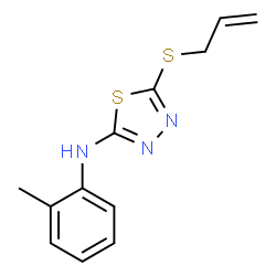 ChemSpider 2D Image | 5-(Allylsulfanyl)-N-(2-methylphenyl)-1,3,4-thiadiazol-2-amine | C12H13N3S2
