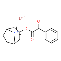 ChemSpider 2D Image | 3-[2-Hydroxy(phenyl)acetoxy]-8,8-dimethyl-8-azoniabicyclo[3.2.1]octane bromide | C17H24BrNO3