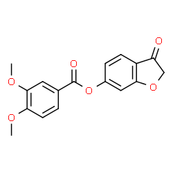 ChemSpider 2D Image | 3-Oxo-2,3-dihydro-1-benzofuran-6-yl 3,4-dimethoxybenzoate | C17H14O6