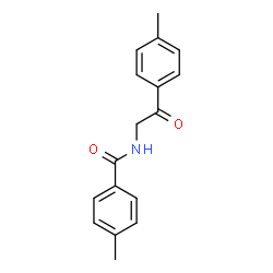 ChemSpider 2D Image | 4-Methyl-N-[2-(4-methylphenyl)-2-oxoethyl]benzamide | C17H17NO2