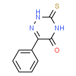 ChemSpider 2D Image | 1,2,4-triazin-5-ol, 3-mercapto-6-phenyl- | C9H7N3OS