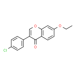 ChemSpider 2D Image | 3-(4-Chlorophenyl)-7-ethoxy-4H-chromen-4-one | C17H13ClO3