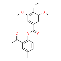 ChemSpider 2D Image | 2-Acetyl-4-methylphenyl 3,4,5-trimethoxybenzoate | C19H20O6