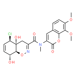 ChemSpider 2D Image | N-Me-trichodermamide B | C21H21ClN2O8